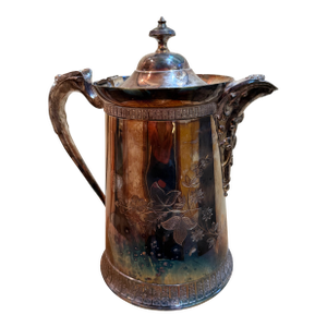 Late 19th Century Victorian Silver-Plate Insulated Water Pitcher