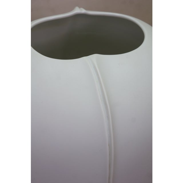 Ceramic 1980s German Hutschenreuther White Bisque Porcelain Bulbous Vase Urn 10" For Sale - Image 7 of 13