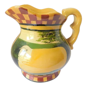 Ceramic Farm Animal Pig and Sheep Pitcher