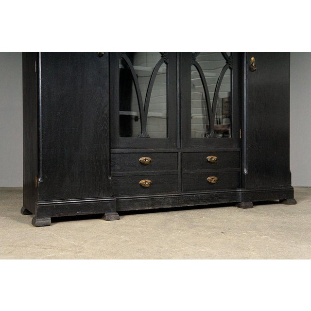 Wood Art Nouveau Display Bookcase For Sale - Image 7 of 18