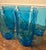 Anchor Hocking Colonial Tulip Laser Blue Glasses - Set of 5 For Sale - Image 6 of 10