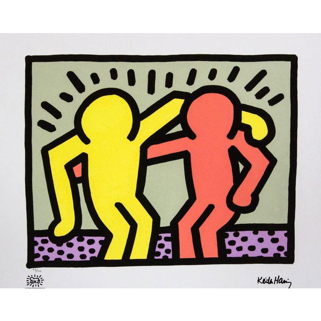After Keith Haring, Best Buddies, High End Offset Print, 1970s, Ink & Paper For Sale - Image 4 of 6