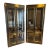 1970s Mastecrcraft Hollywood Regency Brass and Glass Display Cabinet Set, A Pair For Sale