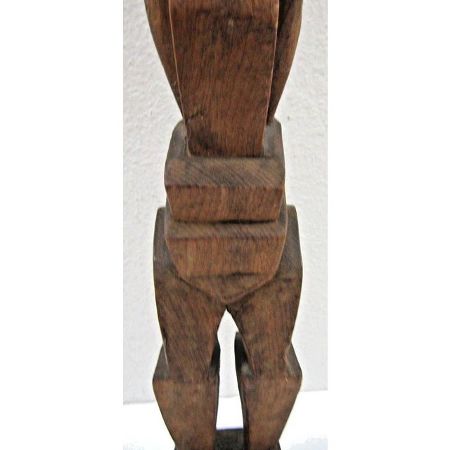 Antique West African Voodou Folk Art Hand-Carved Wooden Papa Legba Sculpture For Sale - Image 12 of 15