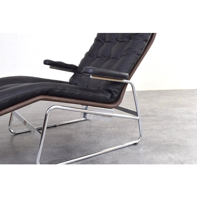 Bauhaus Model Fenix Chaise Lounge in Leather and Chrome by Sam Larsson for Dux, 1960s, Set of 2 For Sale - Image 12 of 18
