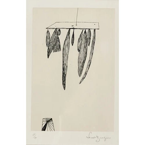 Louise Bourgeois Sheaves 1985 Lithograph #27/90. Printed at Atelier Lelong Paris. Pencil numbered and signed by the artist...
