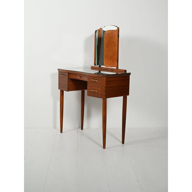 Scandinavian Mahogany Dressing Table, 1950s For Sale - Image 4 of 10