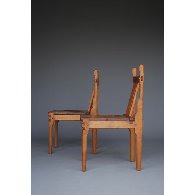 Dutch Traditionalist Amsterdam School Side Chairs attributed to Alexander Kropholler, 1930s, Set of 2 For Sale - Image 4 of 18