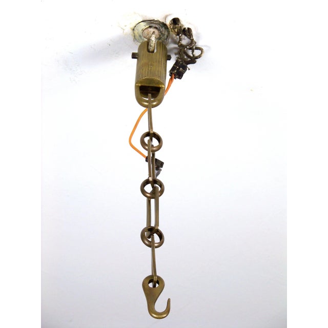 Brass Chandelier & Wall Light, 1900 For Sale - Image 9 of 15