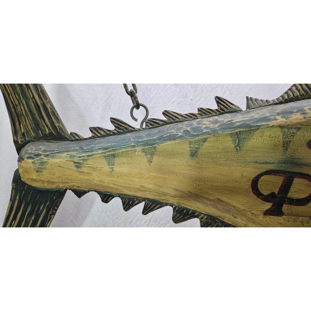 Anthony's Pier 4 Carved Trade Sign For Sale - Image 11 of 12