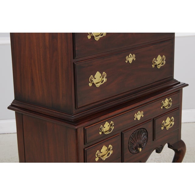Brown Henkel Harris Model 146 Mahogany 3 Part Highboy For Sale - Image 8 of 15