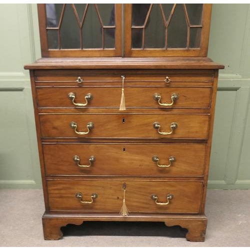 Bachelors Secretaire Bookcase in Mahogany For Sale - Image 4 of 8