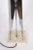 Futurist Maurizio Tempestini angular Chrome Table Lamp with Travertine base. Tall kite form structure in reflective Chrome...
