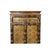 Goldenrod Tibetan Style Geometric Graphic Brown Golden Yellow End Table Nightstand For Sale - Image 8 of 10