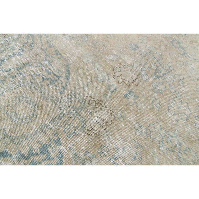 Green 1920s Medallion Sage Blue Hand Knotted Rug - 8’4” X 10' For Sale - Image 8 of 11