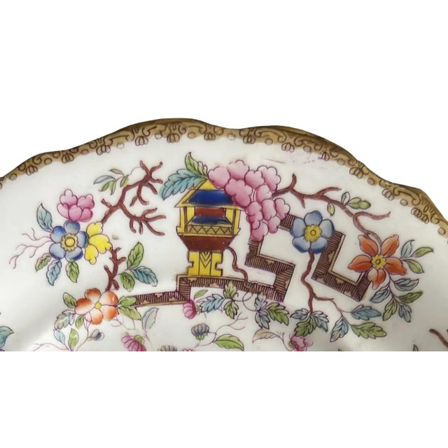 Chinese 19th Century Minton Style Chinese Tree Plate For Sale - Image 3 of 6