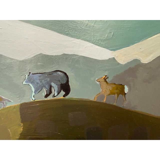 2020s "Happy Animals" Painting of Wildlife Crossing by LWren Walraven For Sale - Image 5 of 14