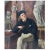 DETAILS An antique oil on canvas portrait of a man seated in his artist's studio surrounded by neoclassical artifacts,...