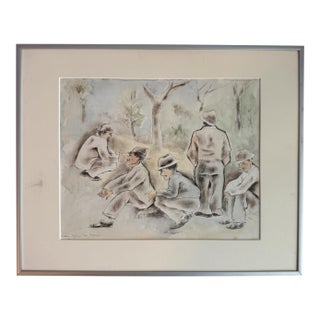 George Biddle "Milam Square,” San Antonio 1940 For Sale