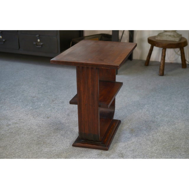 Art Deco Wooden Side Table, 1930s For Sale - Image 3 of 10