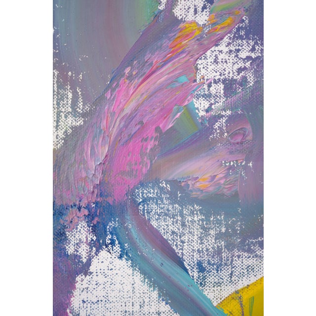 Pink "Oil Painting 11" Large Abstract Oil Painting by Simon Findlay For Sale - Image 8 of 11