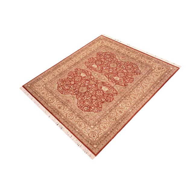 Designed with mesmerizing intricacy and gorgeous color palette, this hand-knotted masterpiece demonstrates the beauty and...