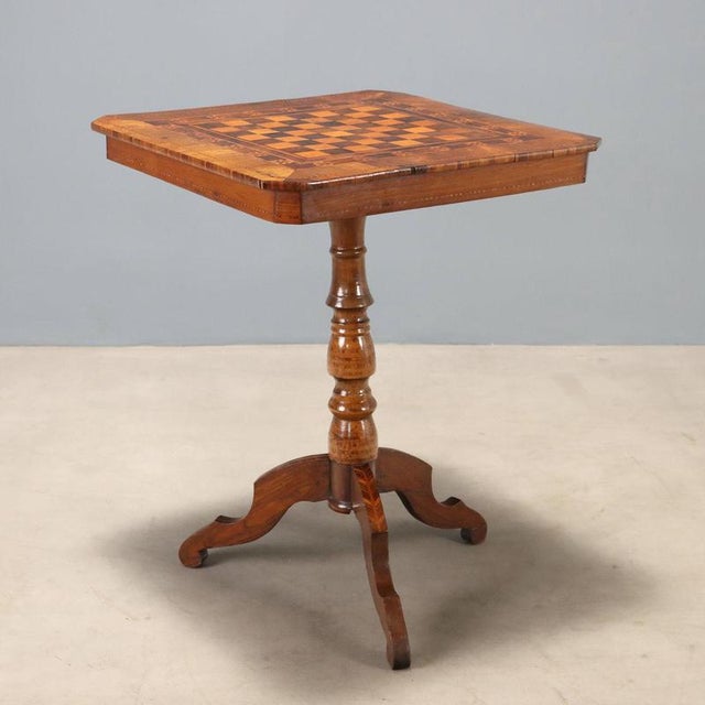 Antique Chessboard Pattern Table, 1800s For Sale - Image 11 of 11