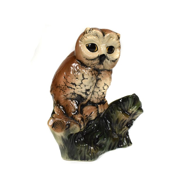 Unique ceramic owl figurine with stunning colors and details, it is a great piece for any home décor or owl collection. It...