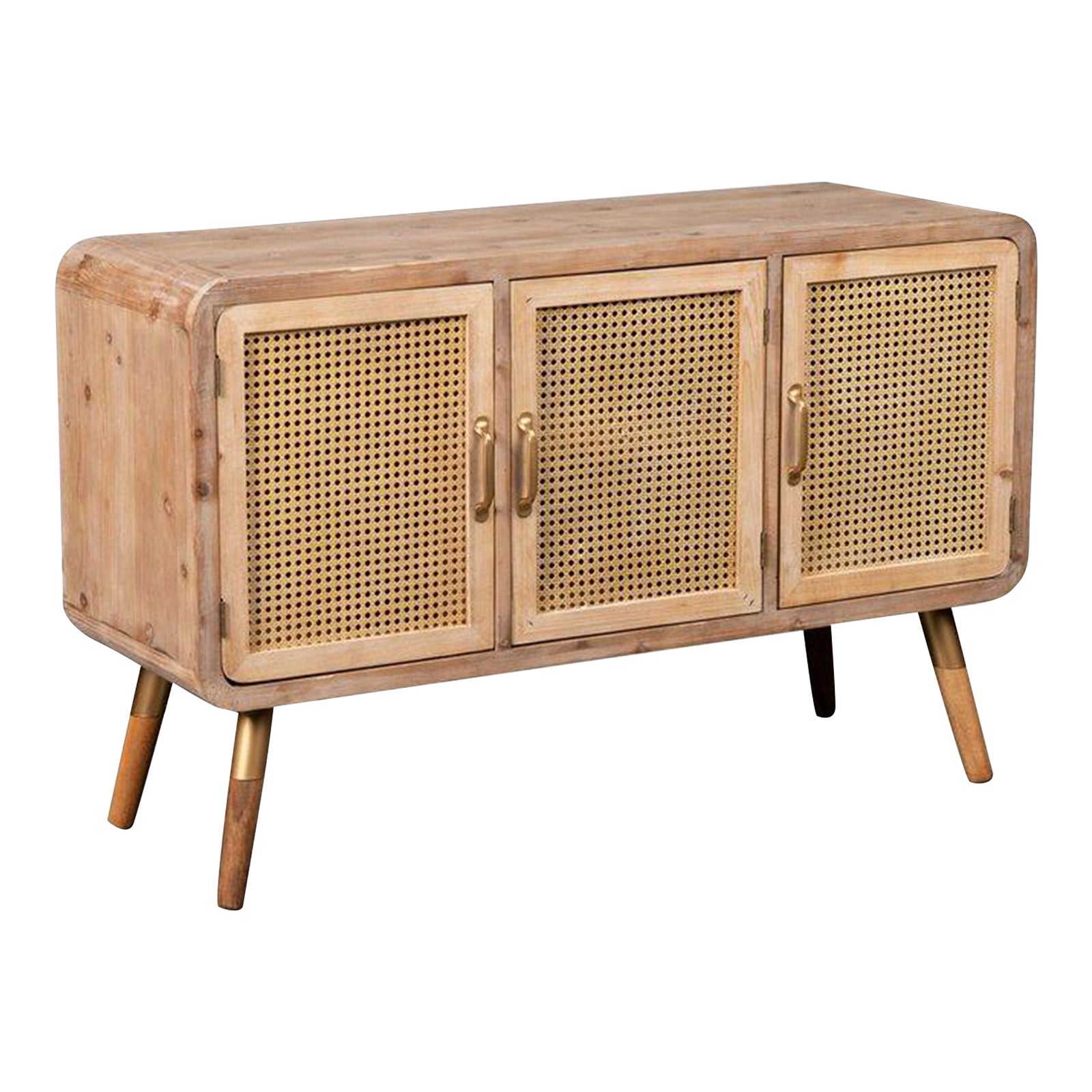 Shia Cane Storage Accent Cabinet | Chairish