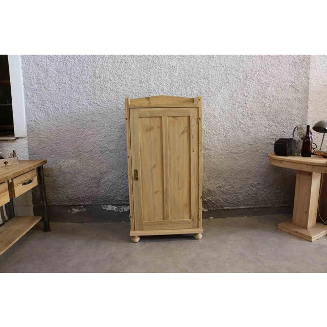 Rustic Farmhouse Cabinet in Natural Wood For Sale - Image 3 of 8