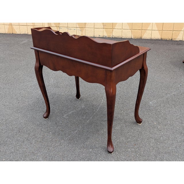 Vintage Mahogany Secretary/Writing Desk With Stool For Sale - Image 10 of 14
