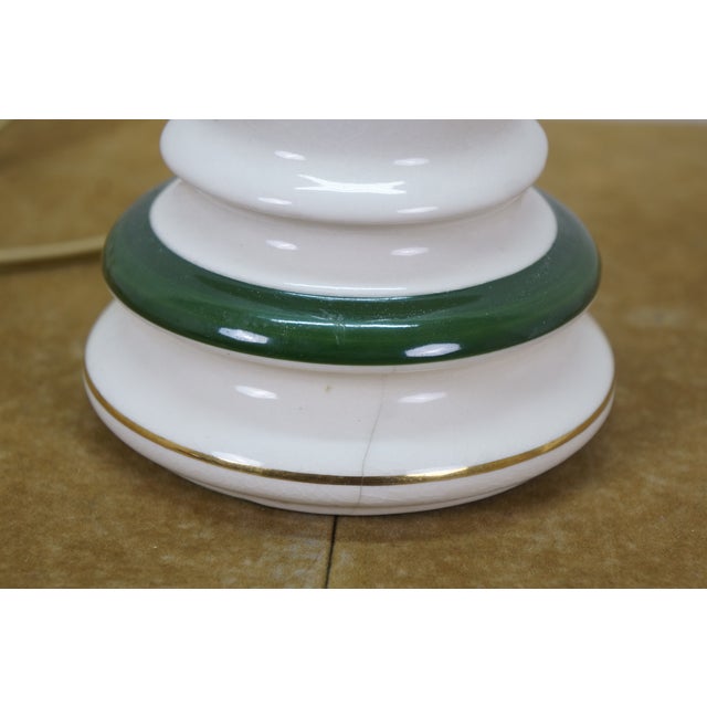 Ceramic Vintage Porcelain Green Ivy Wine Vanity Boudoir Table Lamp 12" For Sale - Image 7 of 13