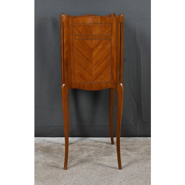 Louis XV-Louis XVI Transitional Marquetry Coffee Table, 1950s For Sale - Image 11 of 18