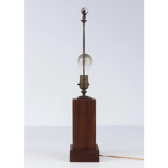 Handmade Primitive Moderne Folk Art Skyscraper Lamp Walnut Mid Century For Sale In Philadelphia - Image 6 of 13