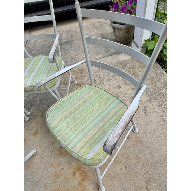 Lee L. Woodard and Sons Iron Dining Set For Sale In Boston - Image 6 of 13