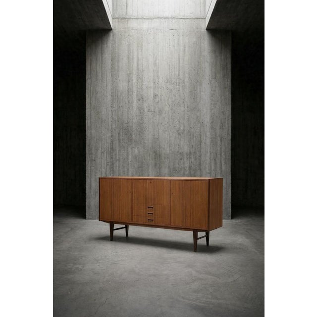 Wood Mid-Century Scandinavian Modern Teak Sideboard with Drawers, 1960s For Sale - Image 7 of 18