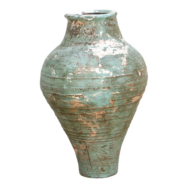 Antique Monumental Mediterranean Pottery Jar For Sale