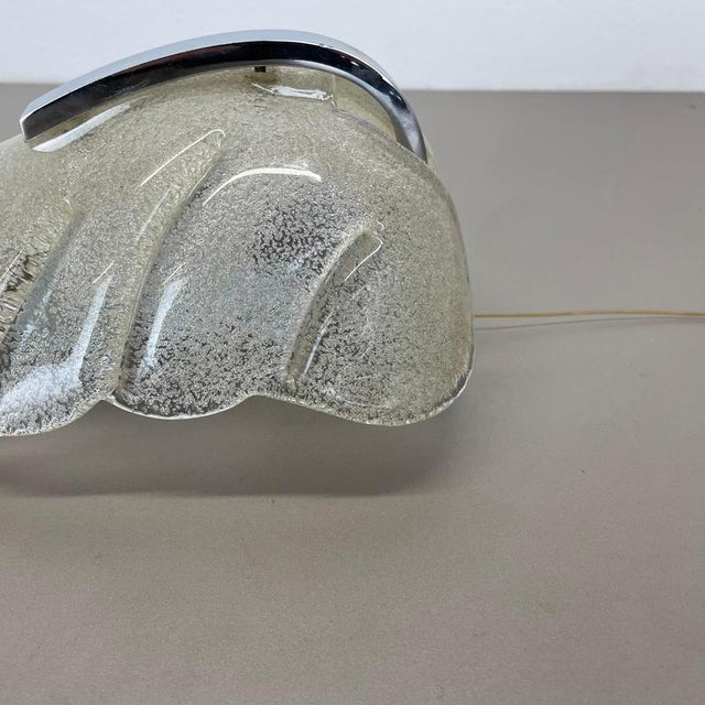 Large Murano Ice Glass Wall Light Sconce from SÖLKEN Leuchten, Germany, 1970s For Sale - Image 11 of 18
