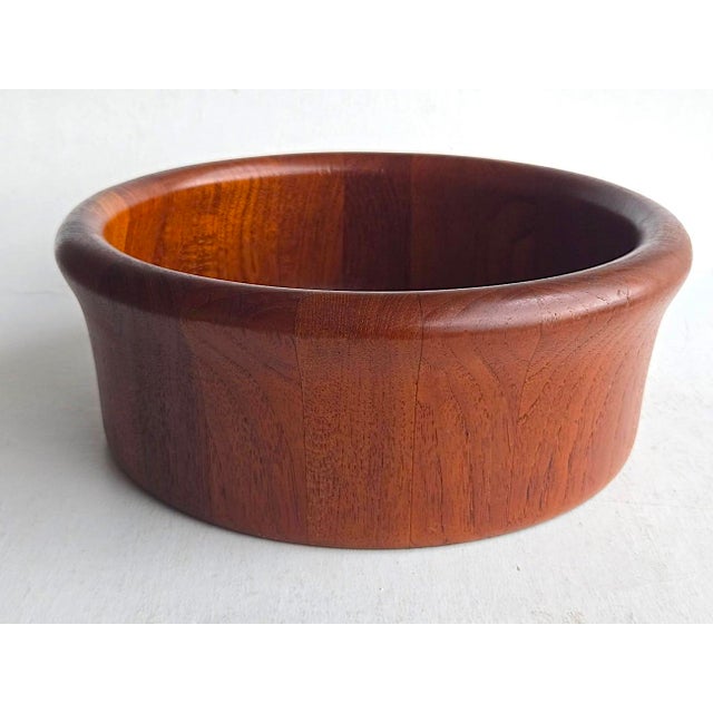 1960s Kalmar Designs Danish Teak Wood Bowl For Sale - Image 12 of 17