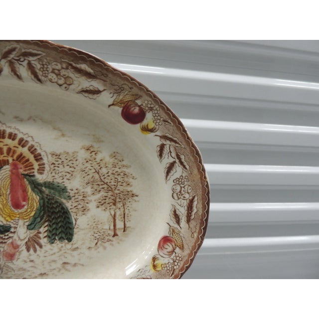 Japanese Vintage Ironstone Oval Turkey Serving Platter For Sale - Image 3 of 5