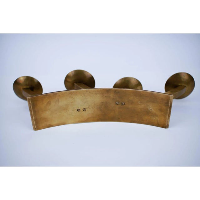 Mid-Century Modern Austrian Brass Candelabra, 1950s For Sale - Image 10 of 12