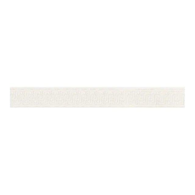 Sample - Schumacher X Mary Mcdonald Labyrinth Tape in Silver For Sale