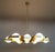 21st Century Honeycomb Natural Brass Glossy White Murano Chandelier by Fabio LTD For Sale - Image 6 of 6