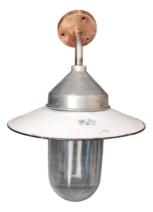 Wall Lamp with White Lampshade, 1920s
