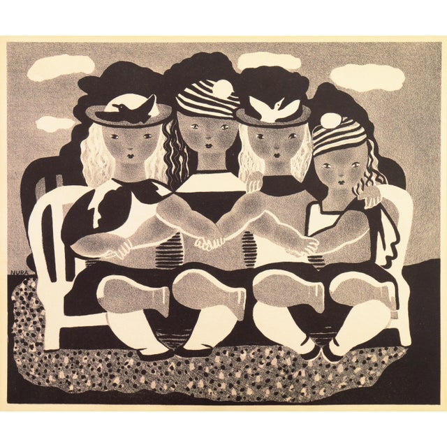 Signed center left, 'Nura' for Nura Woodson Ulreich (American, 1899–1950) and created circa 1935; additionally stamped,...