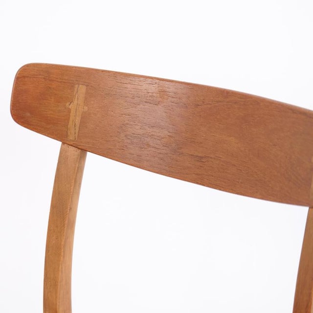 CH23 Dining Chairs with Teak Backrest and Woven Seat by Hans J. Wegner for Carl Hansen & Søn, 1960, Set of 4 For Sale - Image 6 of 10