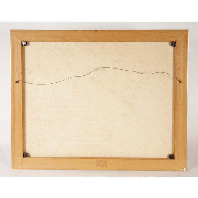 1970s Pauline Wright Sailboat Harbor Landscape Artwork For Sale - Image 4 of 7