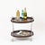 Wonderful Mid-Century oval bar cart in deep brown ABS plastic and chromed metal. This delightful and rare piece was...
