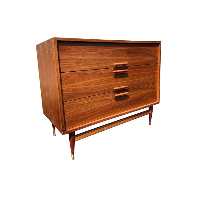 Mid-Century Modern Vintage Mid Century Modern Compact Dresser in Danish Style For Sale - Image 3 of 11