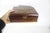 Antique Wood Inlay Box, Hinged Lid Exotic Wood, Brown Inlaid Trinket, Jewelry For Sale - Image 9 of 12